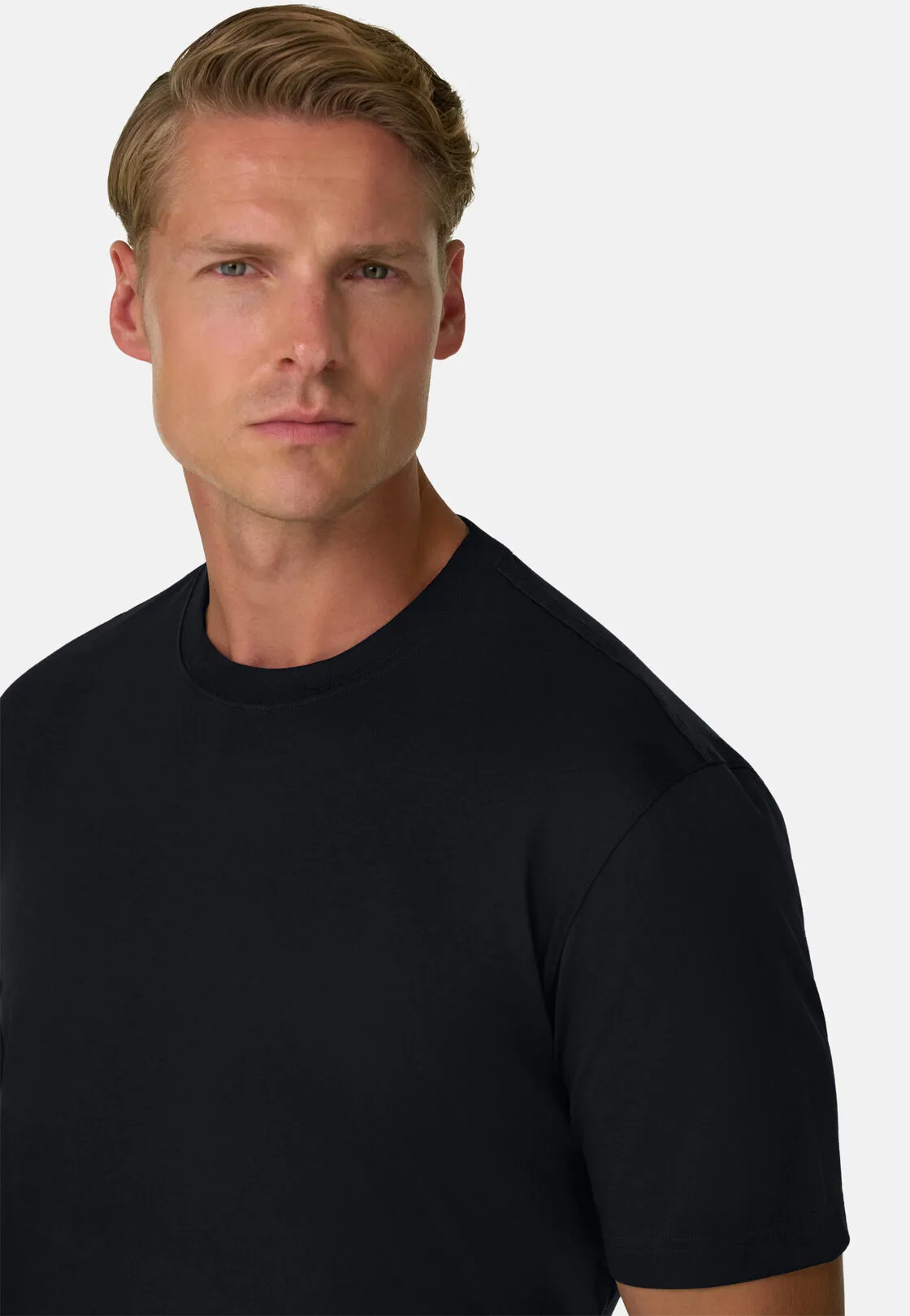Boggi, T-shirt In Jersey Di Cotone Pima, Uomo, Nero, Taglia: XL - immagine 3