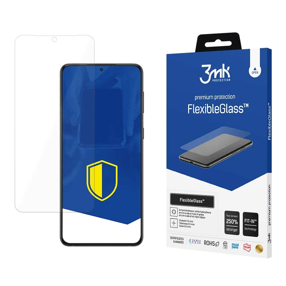 Pellicola protettiva per schermo 3MK FlexibleGlass per Samsung Galaxy S24 S921, Vetro Flessibile, Full Glue - immagine 1