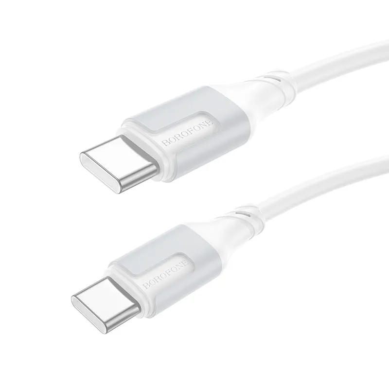 Cavo dati e ricarica USB-C - USB-C Borofone BX101 Creator, 60W, 1m, bianco - immagine 1