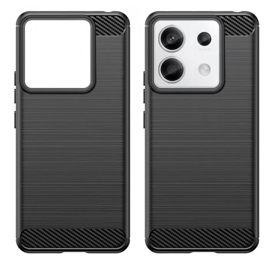 Custodia per Xiaomi Poco C65 / Redmi 13C, Tech-Protect, Carbonio, Nera - immagine 1