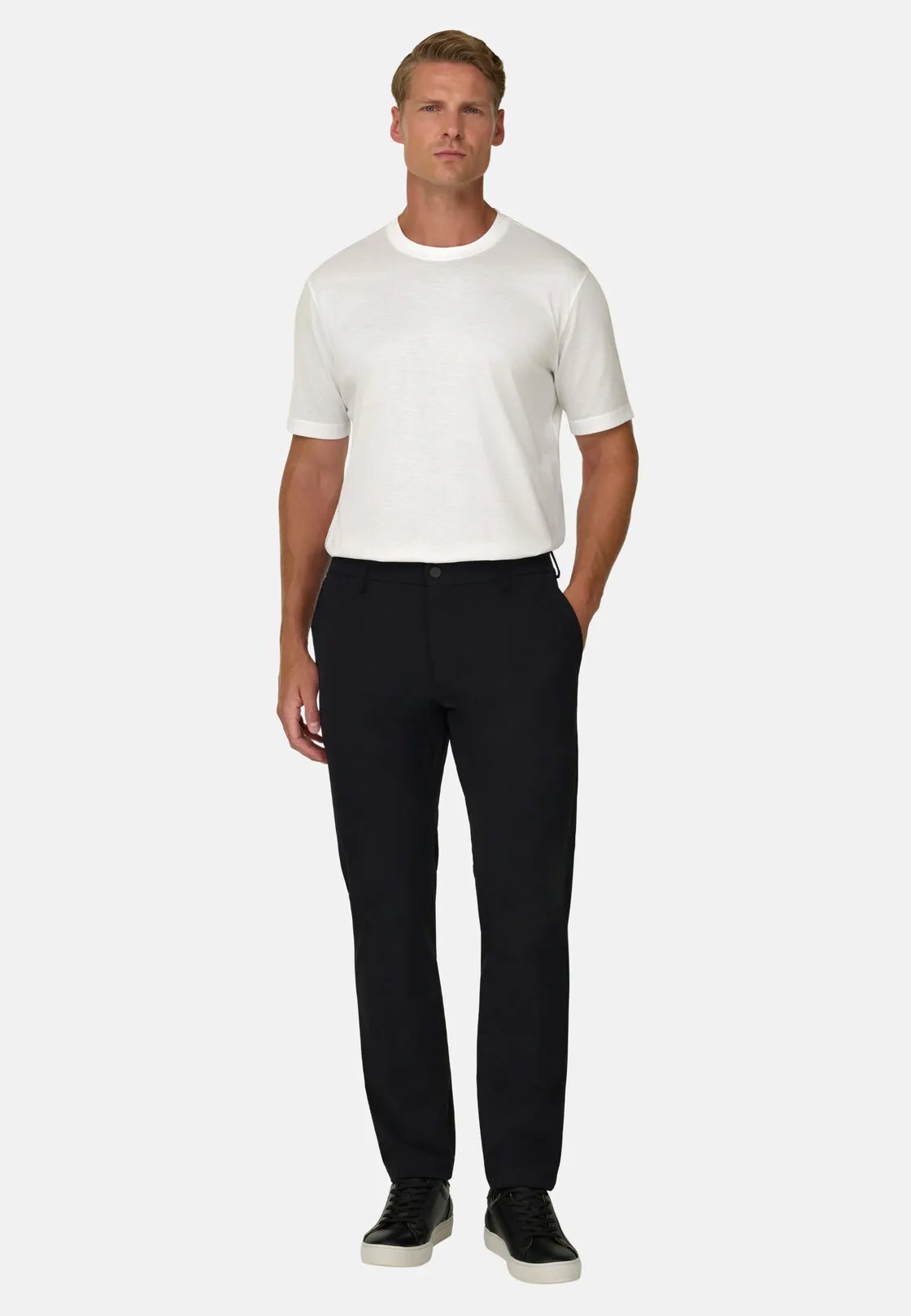 Boggi, T-shirt In Jersey Di Cotone Pima, Uomo, Bianco, Taglia: M - immagine 2