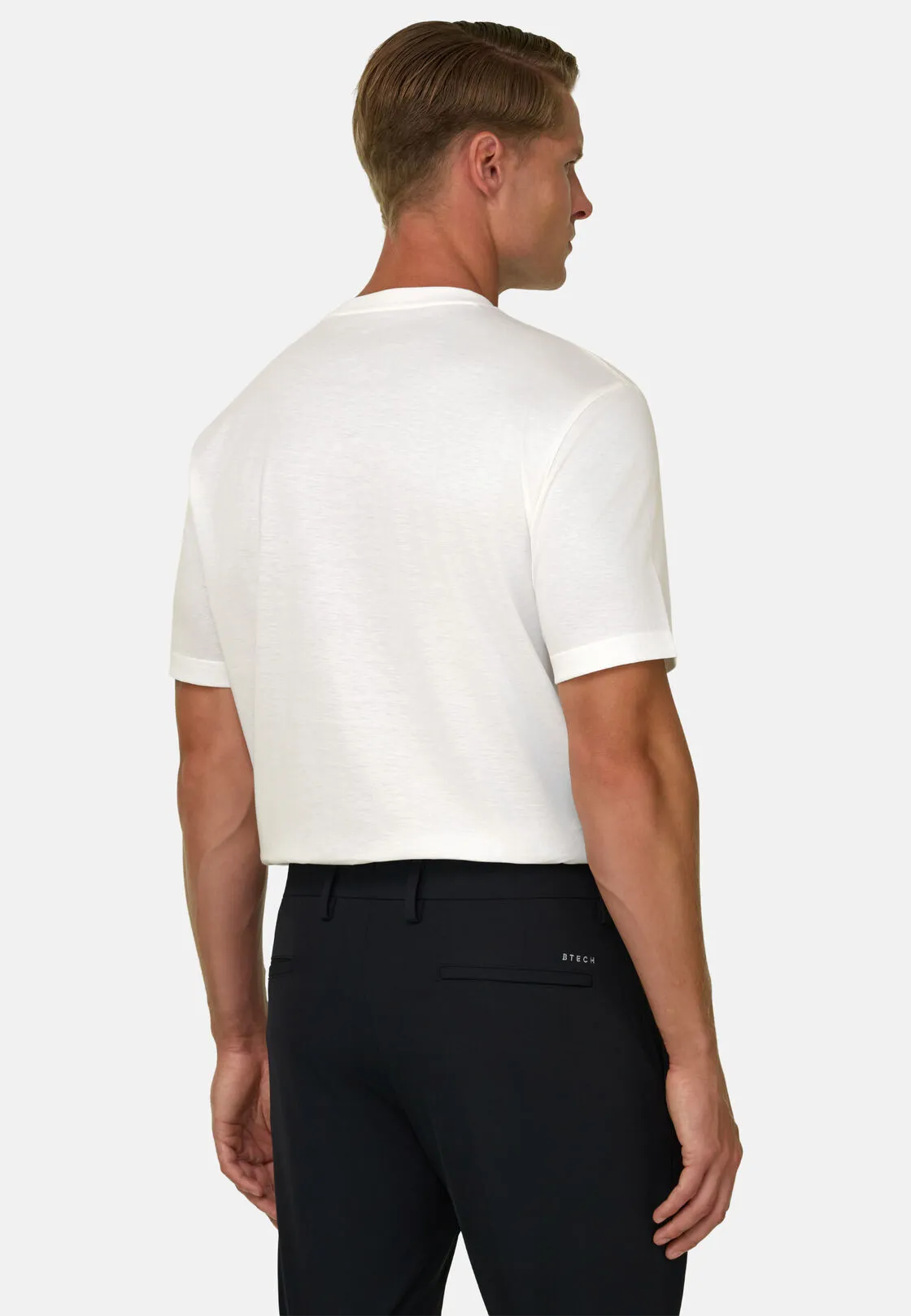Boggi, T-shirt In Jersey Di Cotone Pima, Uomo, Bianco, Taglia: XXXL - immagine 4