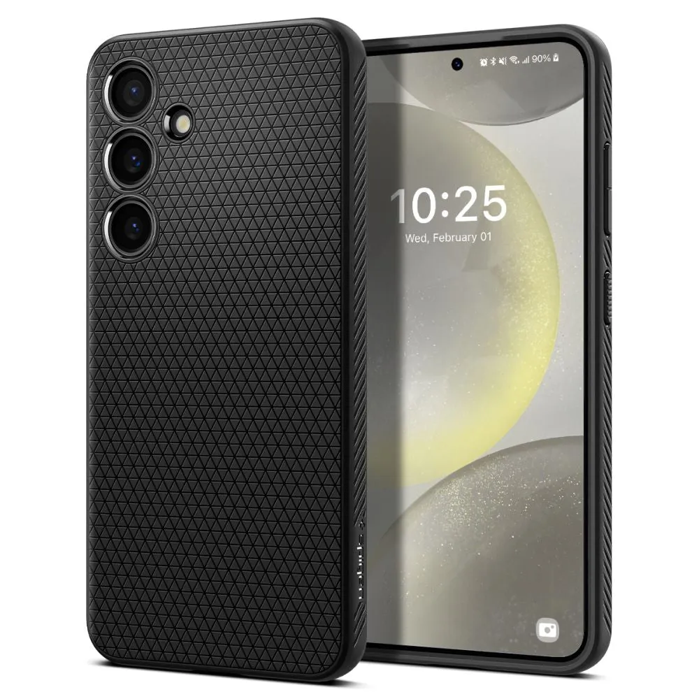Custodia per Samsung Galaxy S24 S921, Spigen, Liquid Air, Nera ACS07347 - immagine 1