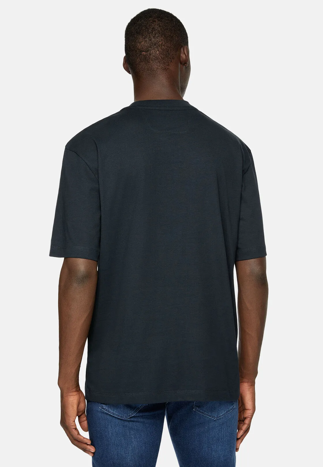 Boggi, T-shirt In Jersey Di Cotone, Uomo, Navy, Taglia: XL - immagine 3