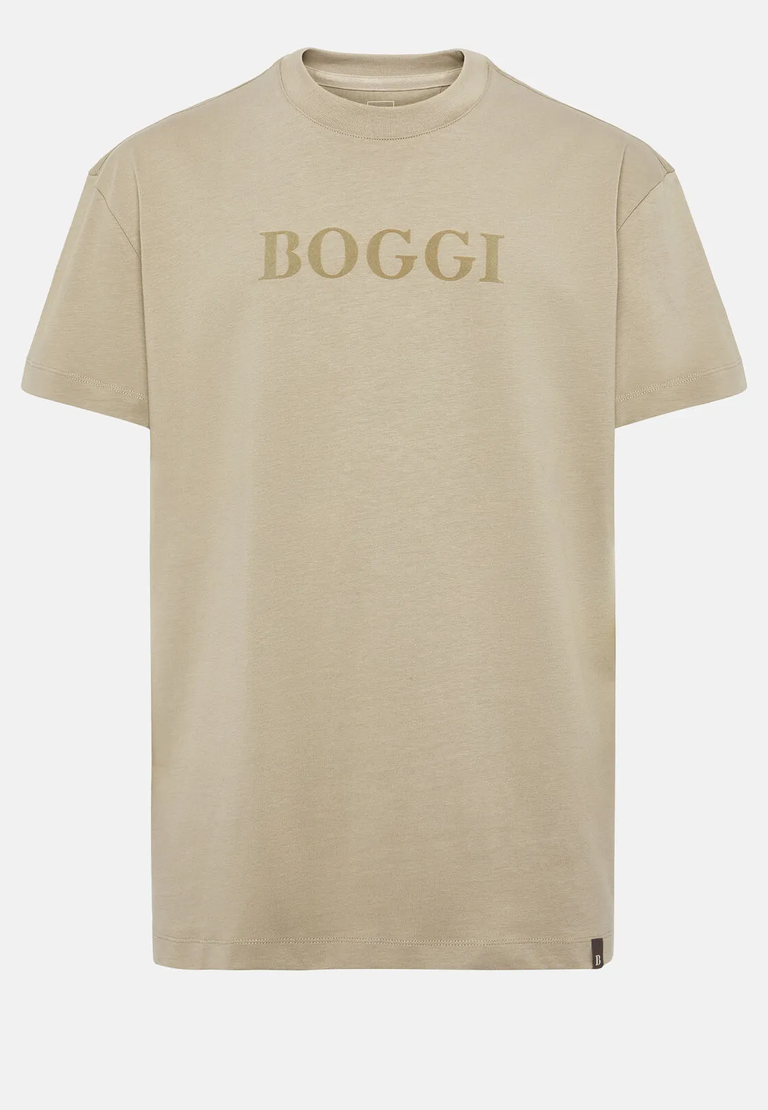 Boggi, T-shirt In Jersey Di Cotone, Uomo, Taupe, Taglia: L - immagine 4