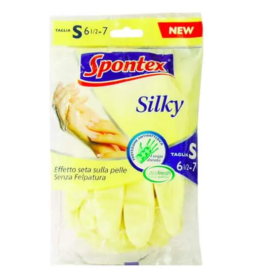 Guanti Antibatterici Silky Piccoli di Spontex per la Casa - immagine 1