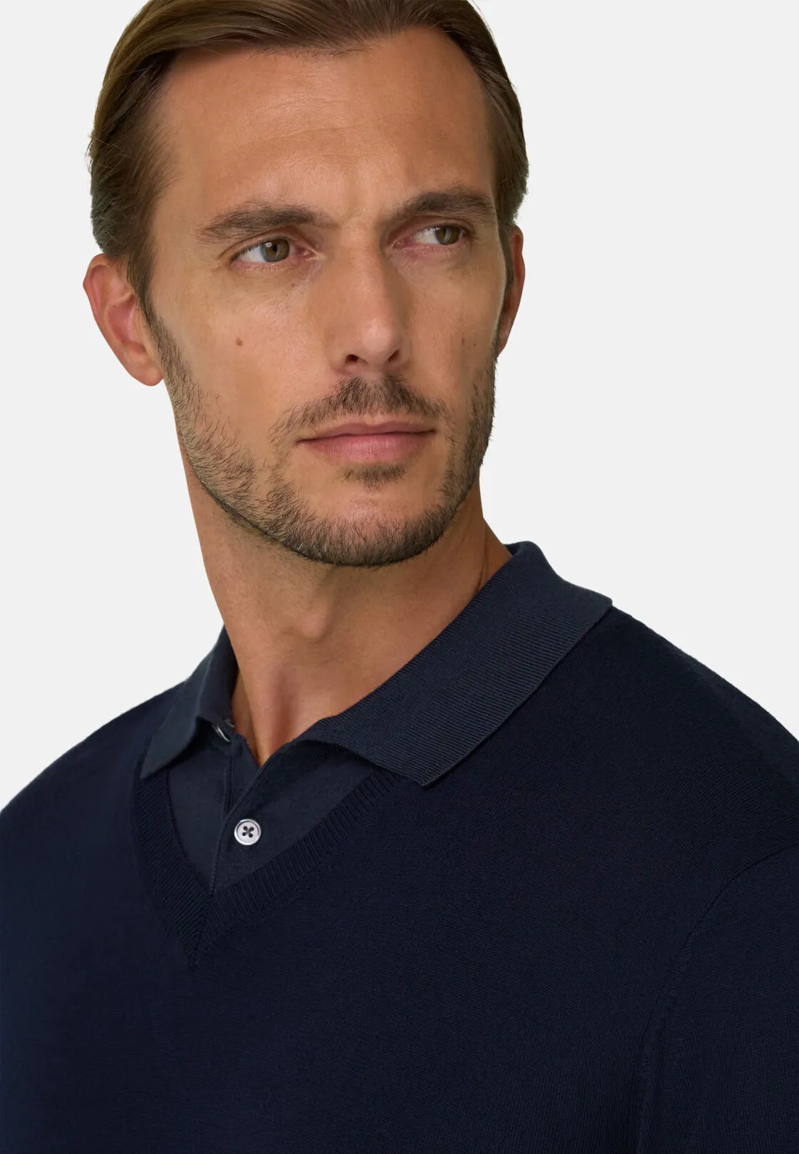 Boggi, Maglia Scollo V In Lana Merino Superfine, Uomo, Navy, Taglia: XS - immagine 3