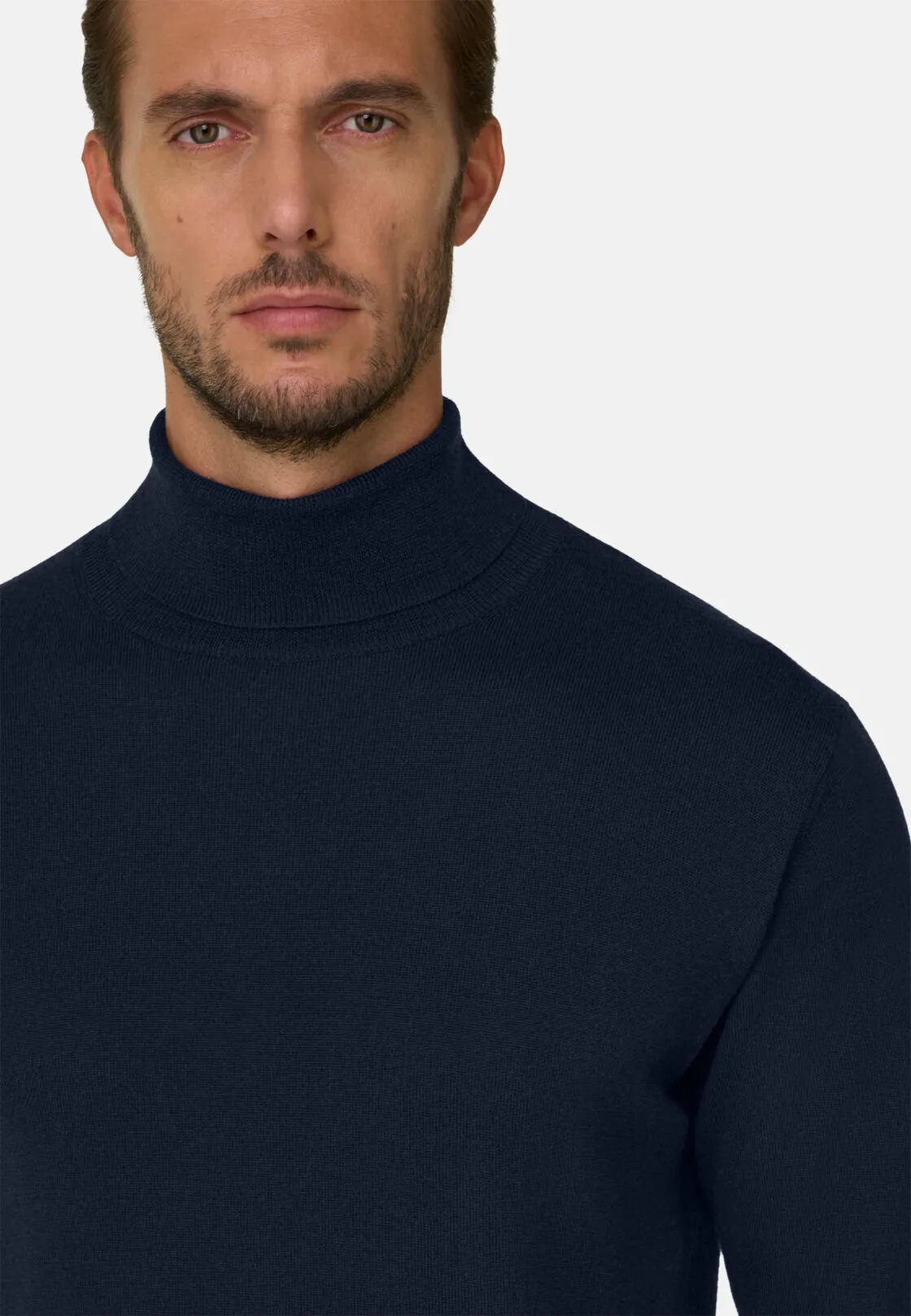 Boggi, Maglia Dolcevita In Lana Merino, Uomo, Navy, Taglia: L - immagine 3