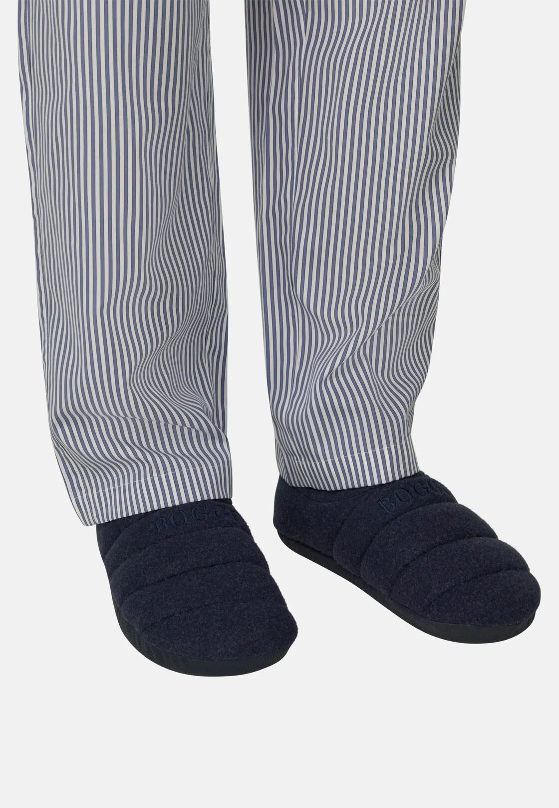 Boggi, Pantofole In Misto Lana, Uomo, Navy, Taglia: 45/46 - immagine 2
