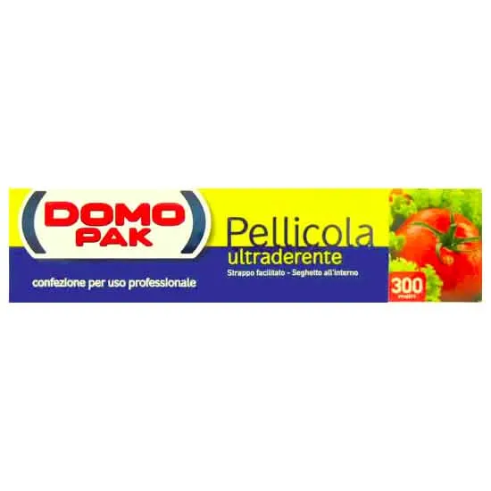 Pellicola Adesiva DOMOPAK 300MT con Taglierina per Uso Domestico - immagine 1
