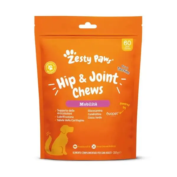 Zesty Paws Hip&Joint Supporto della mobilità Chews per cani 60 compresse - Integratori per cani - immagine 1