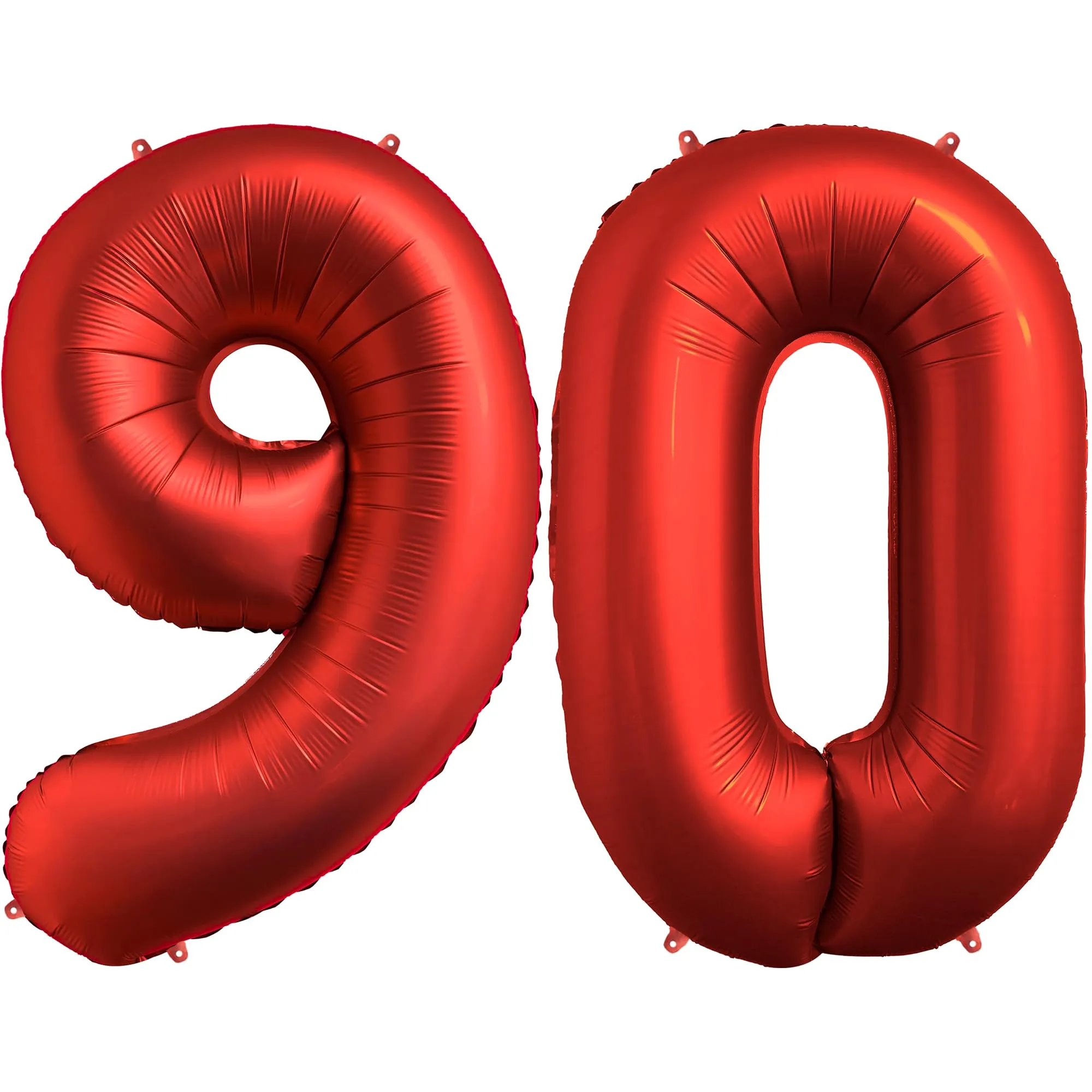 FUNFEST Palloncini Compleanno 90 Anni Rosso – Numeri Giganti (100cm) - immagine 1