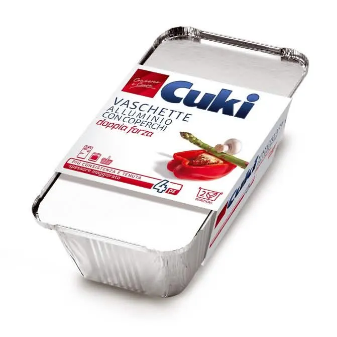 Set di 2 Vaschette in Alluminio Cuki con Coperchio RW62 - immagine 1