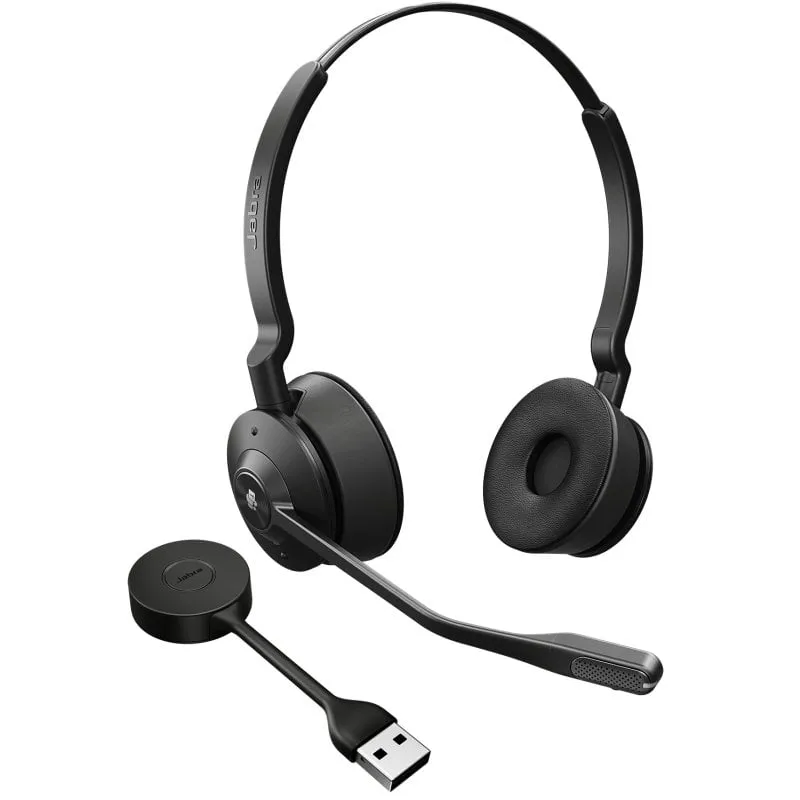 Cuffie wireless Jabra Engage 55 stereo USB-A MT con microfono nere - immagine 1