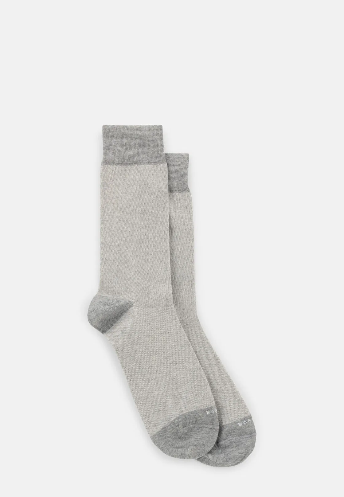 Boggi, Calze Corte Motivo Oxford In Misto Cotone, Uomo, Light grey - immagine 2