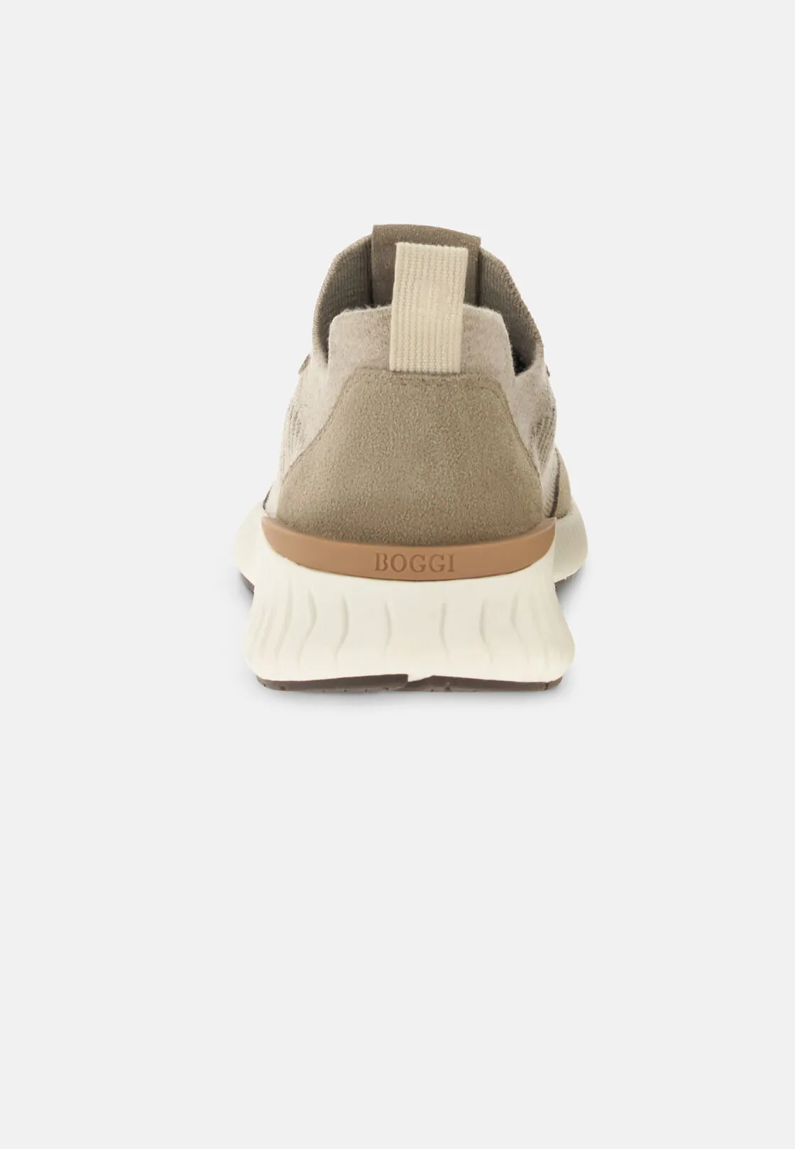 Boggi, Sneakers Willow In Misto Lana, Uomo, Sabbia, Taglia: 42-8 - immagine 5