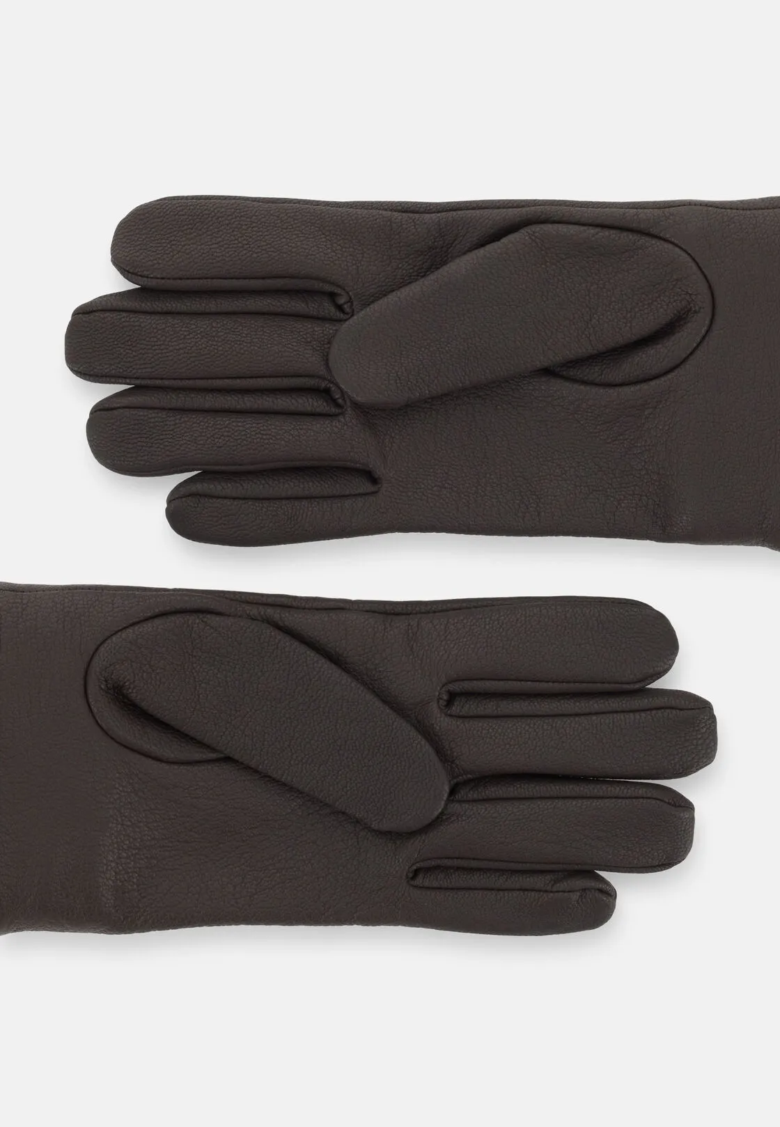 Boggi, Guanti In Pelle Bottalata Con Dettaglio In Maglia, Uomo, Marrone, Taglia: 9 - immagine 2