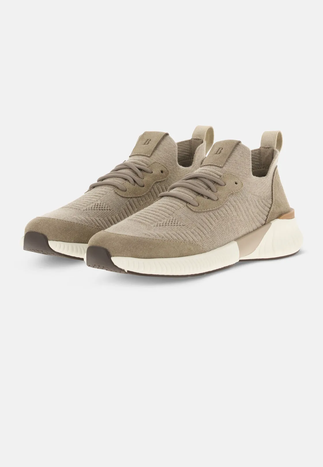 Boggi, Sneakers Willow In Misto Lana, Uomo, Sabbia, Taglia: 43-9 - immagine 3
