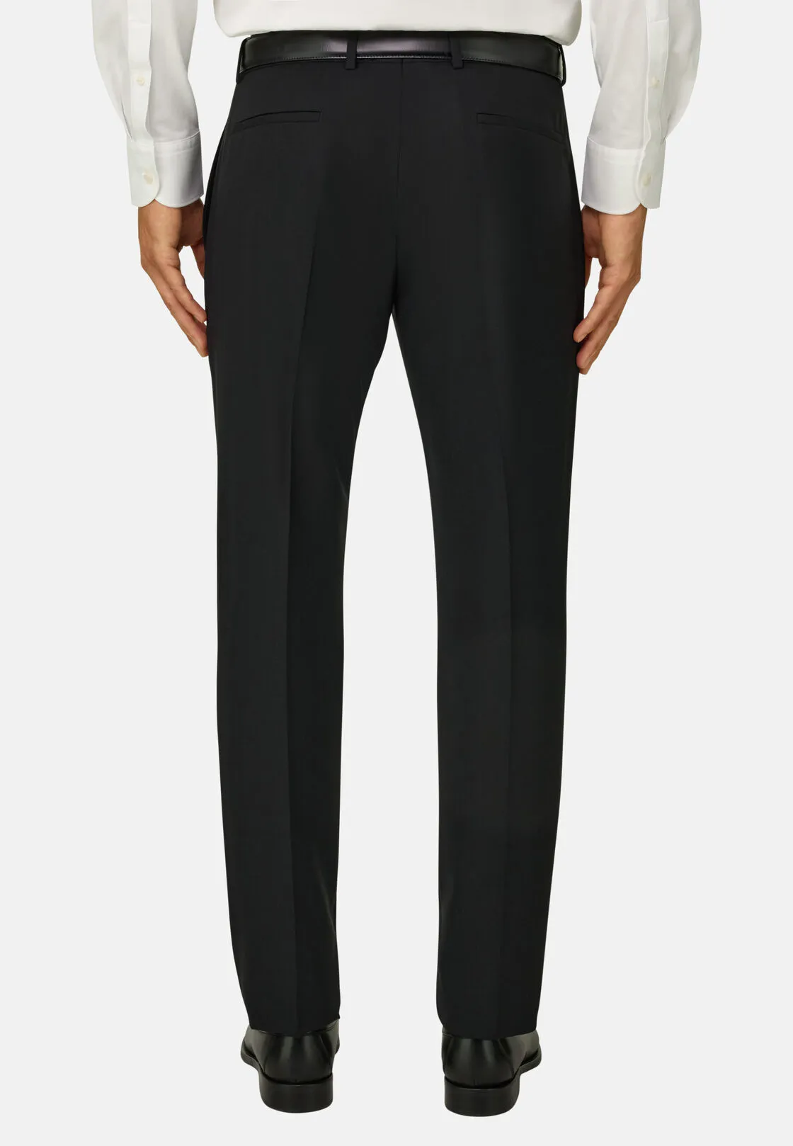 Boggi, Pantaloni In Lana Travel, Uomo, Nero, Taglia: 50 - immagine 5