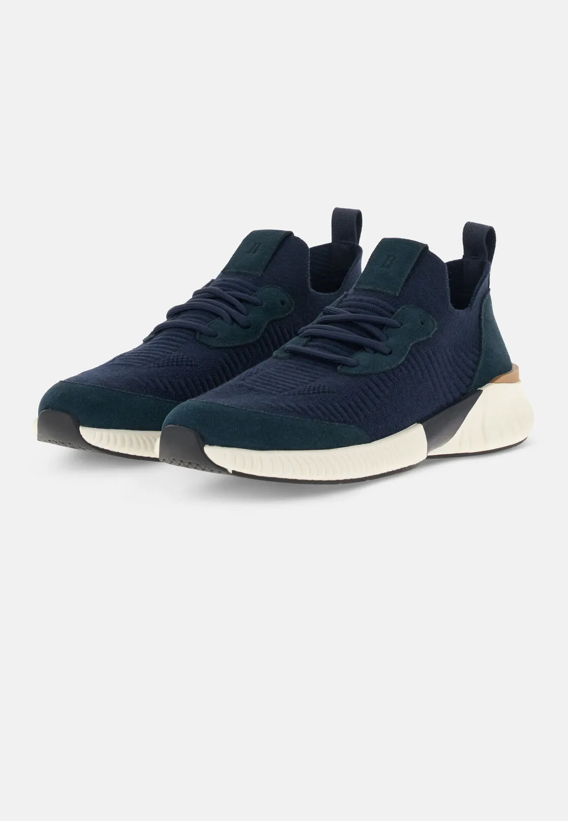Boggi, Sneakers Willow In Misto Lana, Uomo, Navy, Taglia: 40-6 - immagine 3