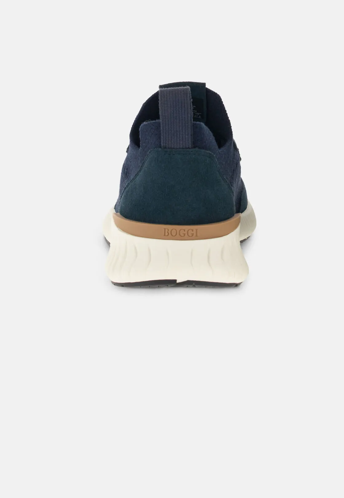 Boggi, Sneakers Willow In Misto Lana, Uomo, Navy, Taglia: 46-12 - immagine 5