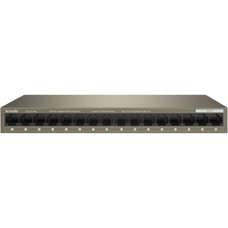 Tenda TEG1016M Switch Gigabit Ethernet 16 porte 10/100/1000Mbps - immagine 1