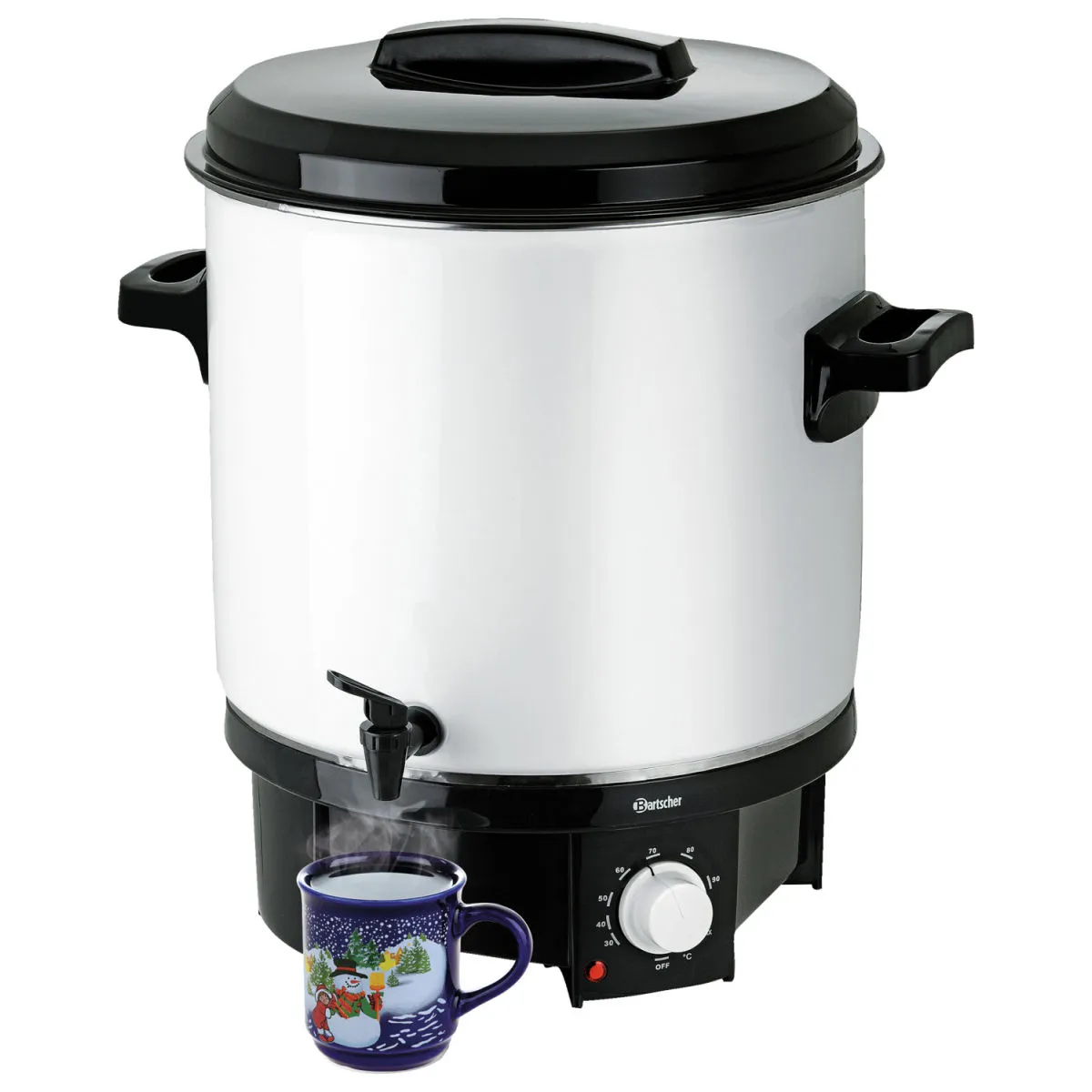 Bartscher Distributore Vin Brulè e bevande calde GE 21; 21000 ml, 50x37 cm (HxØ); nero/argento - immagine 1