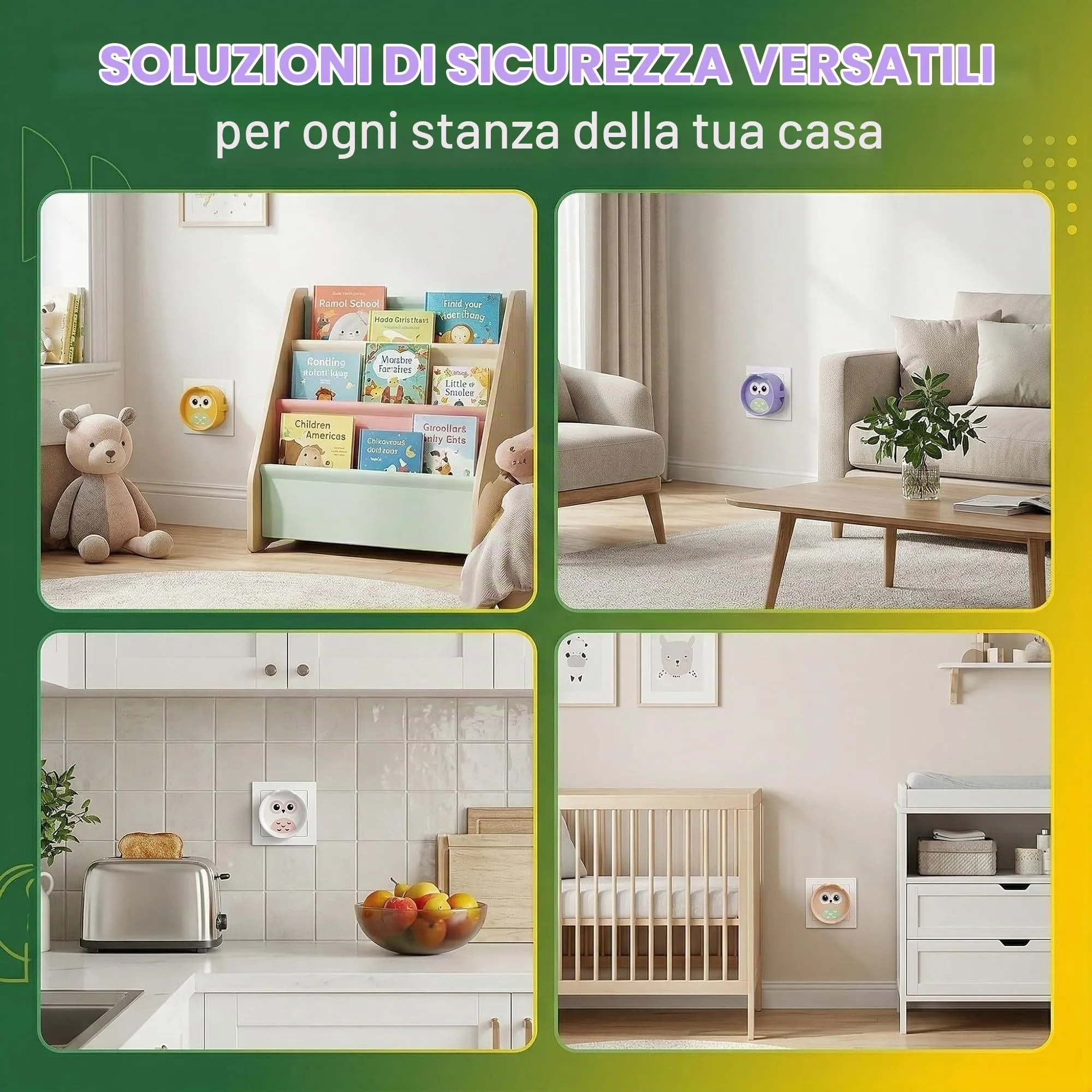 BDEPSTR Copriprese per Bambini, 6 Pezzi Copri Prese Bambini, Protezioni per Prese in Silicone,Copriprese di Sicurezza per Bambinis, Cucine, Bagni, Copripreses a Prova di Schizzi(B) - immagine 4