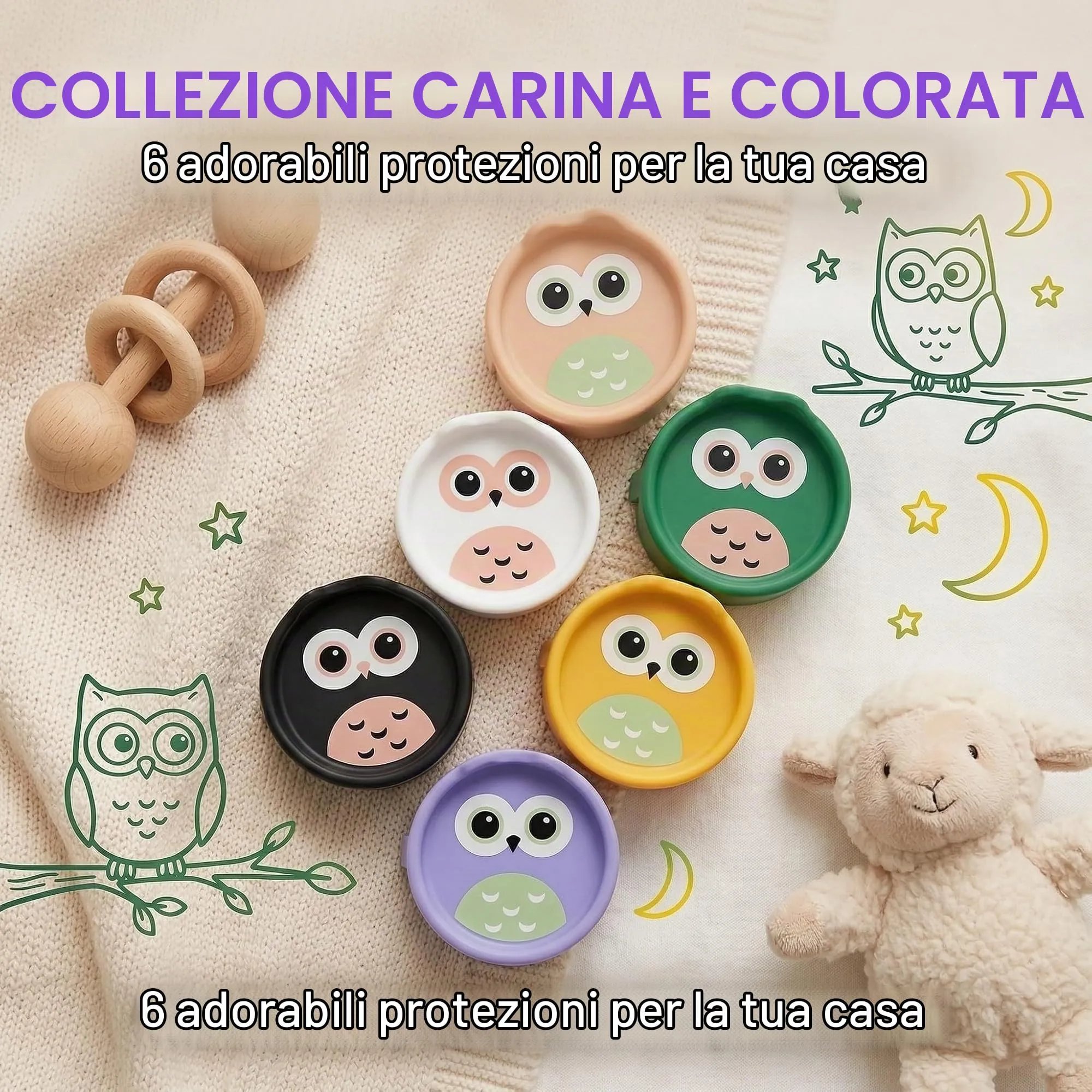 BDEPSTR Copriprese per Bambini, 6 Pezzi Copri Prese Bambini, Protezioni per Prese in Silicone,Copriprese di Sicurezza per Bambinis, Cucine, Bagni, Copripreses a Prova di Schizzi(B) - immagine 6