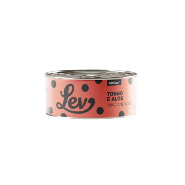 Lev Cat Adult Umido Complementare 140 gr Tonno e aloe - confezione da 6 pezzi - Cibo umido per gatti - immagine 1