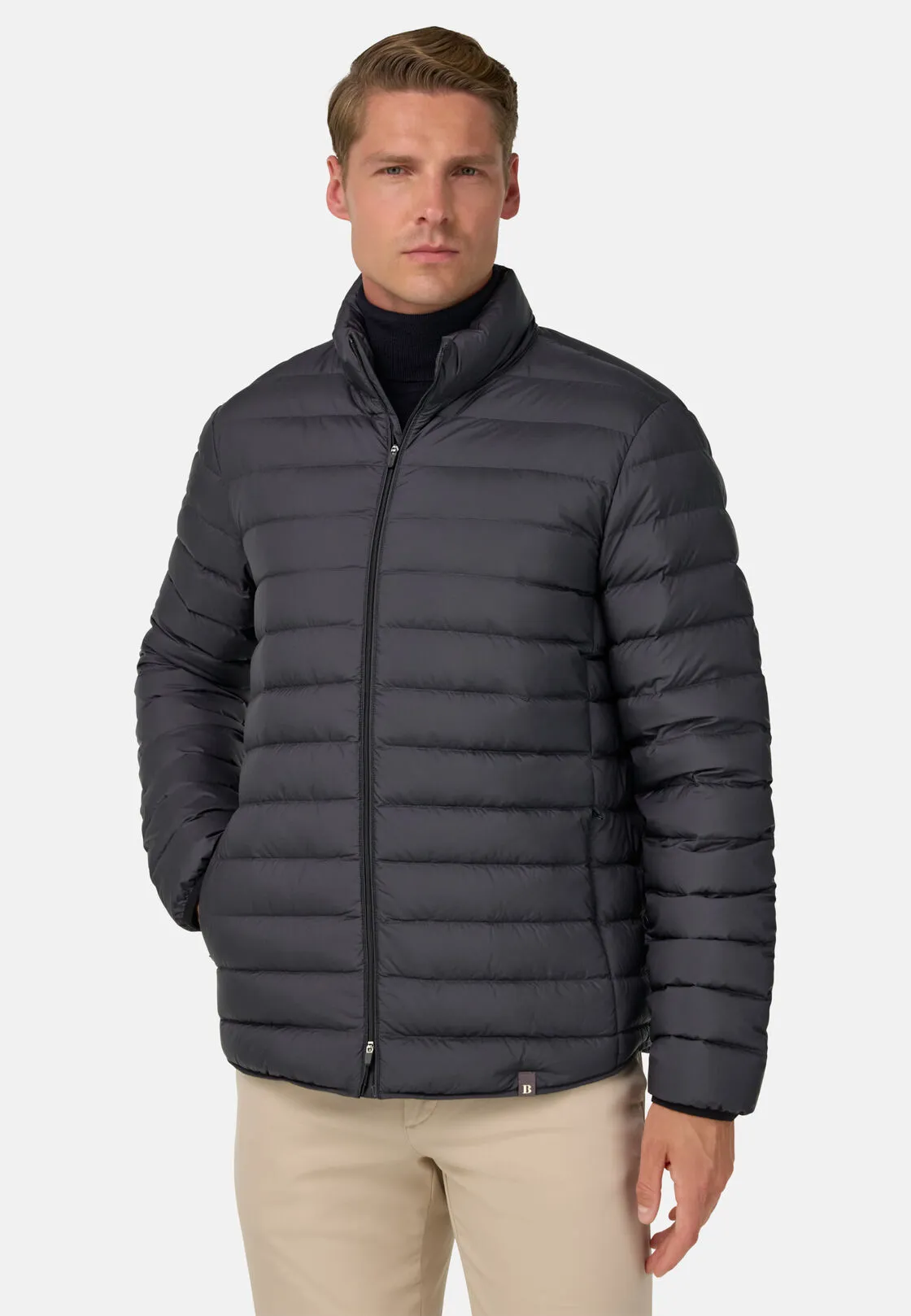 Boggi, Bomber In Tessuto Riciclato In Piuma D’oca, Uomo, Navy, Taglia: XL - immagine 1