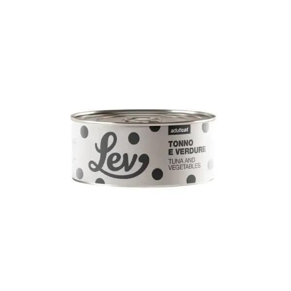 Lev Cat Adult Umido Complementare 140 gr Tonno e verdure - confezione da 6 pezzi - Cibo umido per gatti - immagine 1