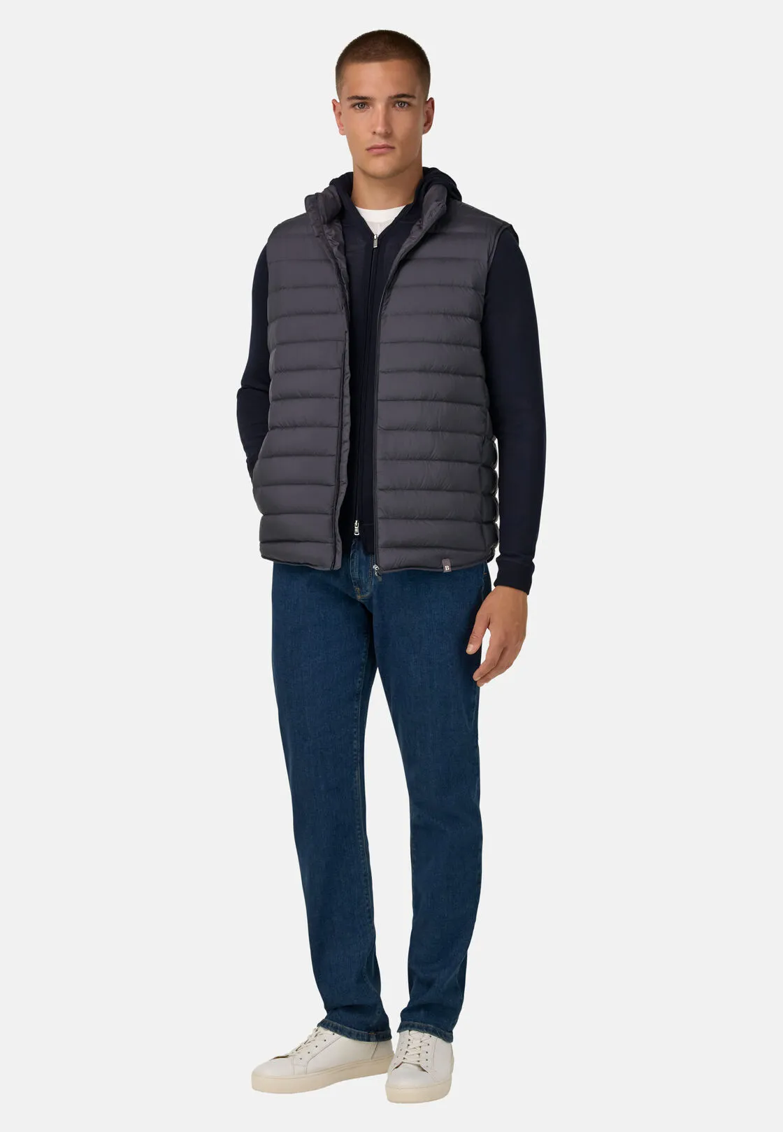 Boggi, Gilet In Tessuto Riciclato In Piuma D’oca, Uomo, Navy, Taglia: XL - immagine 2