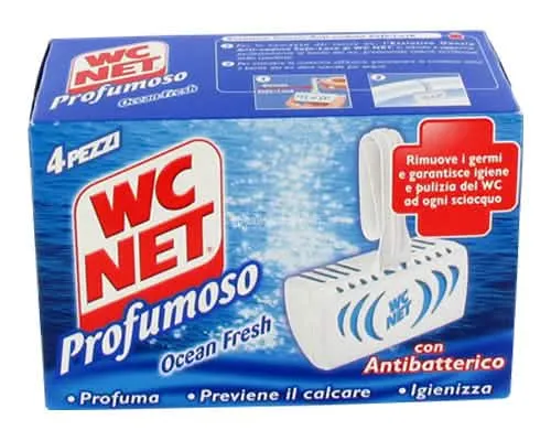 WC NET Tavoletta Solida Ocean Fresh - 4 Pezzi per il Bagno Fragrante - immagine 1