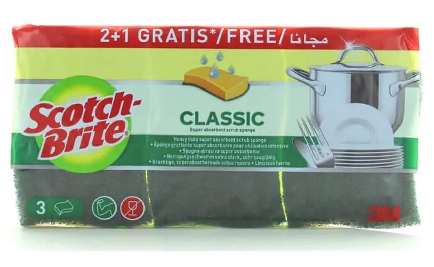 Set di Spugne Vegetali Scotch Brite - 3 Pezzi - immagine 1