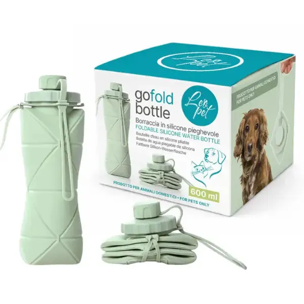 Borraccia pieghevole Go Fold accessorio da viaggio Leopet Verde - Capacità 6ml - immagine 1
