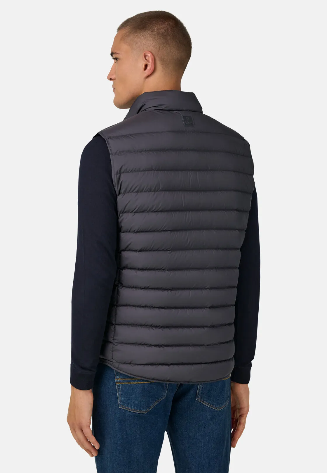 Boggi, Gilet In Tessuto Riciclato In Piuma D’oca, Uomo, Navy, Taglia: XXL - immagine 3