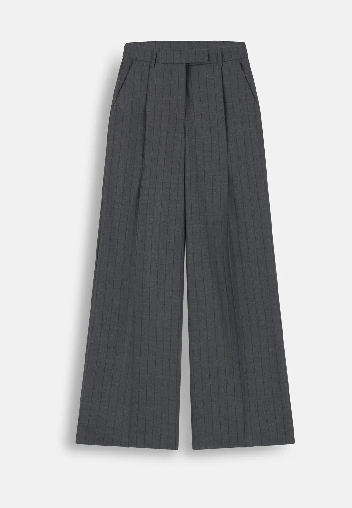 Boggi, Pantalone In Lana Gessato Una Pince, Donna, Grigio, Taglia: S - immagine 5