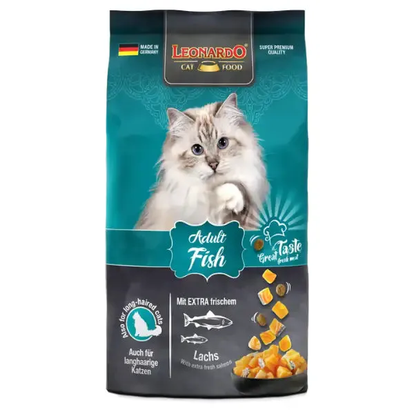 Leonardo Cat food Adult Fish ricco di Salmone 7,5 kg - Croccantini per gatti - immagine 1