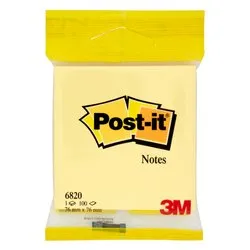Notes adesivi 6820 100 ff carta PEFC (76x76mm) POST-IT Giallo 7100172243 - immagine 1