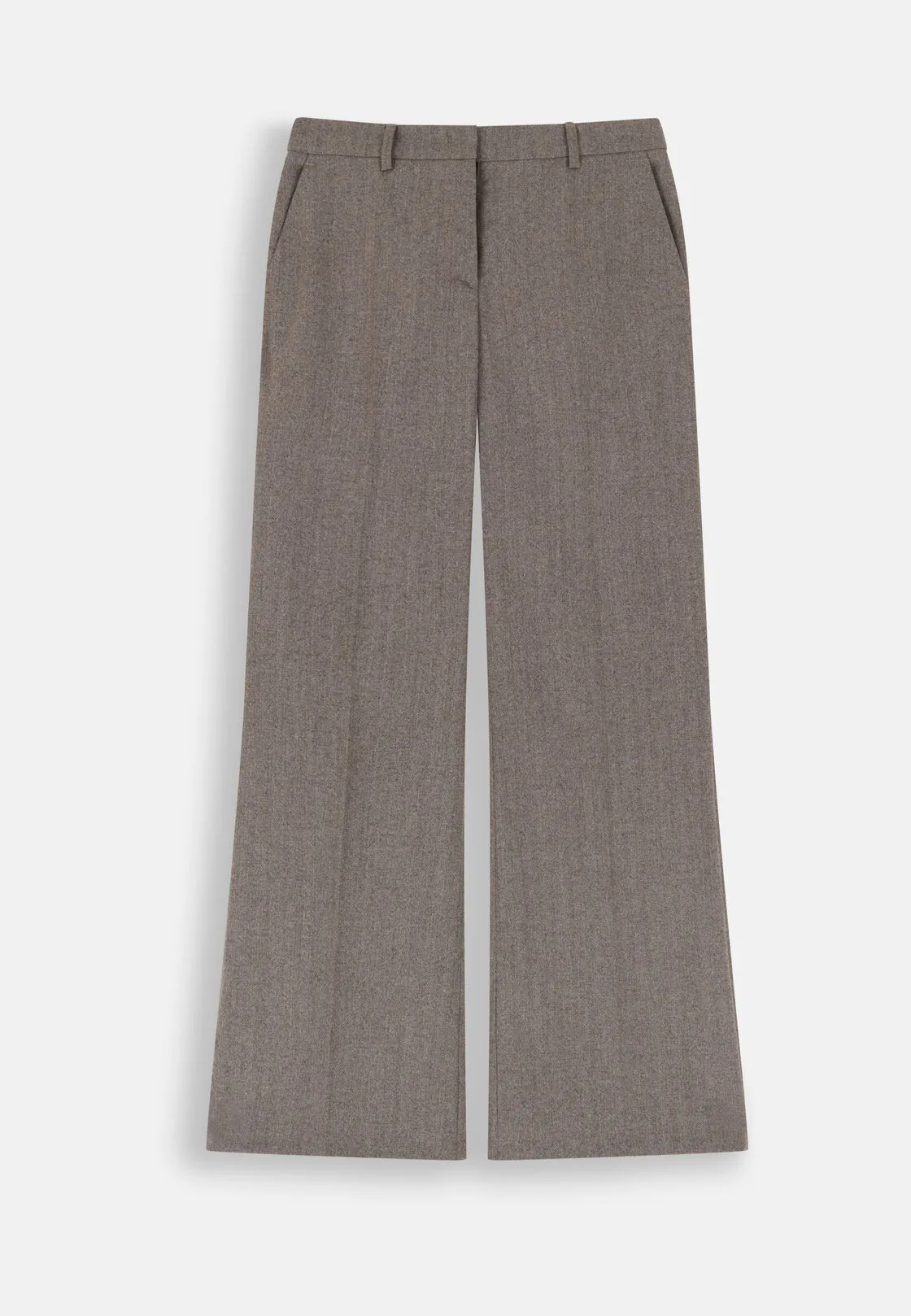 Boggi, Pantalone Lana Wide Leg, Donna, Taupe, Taglia: L - immagine 5