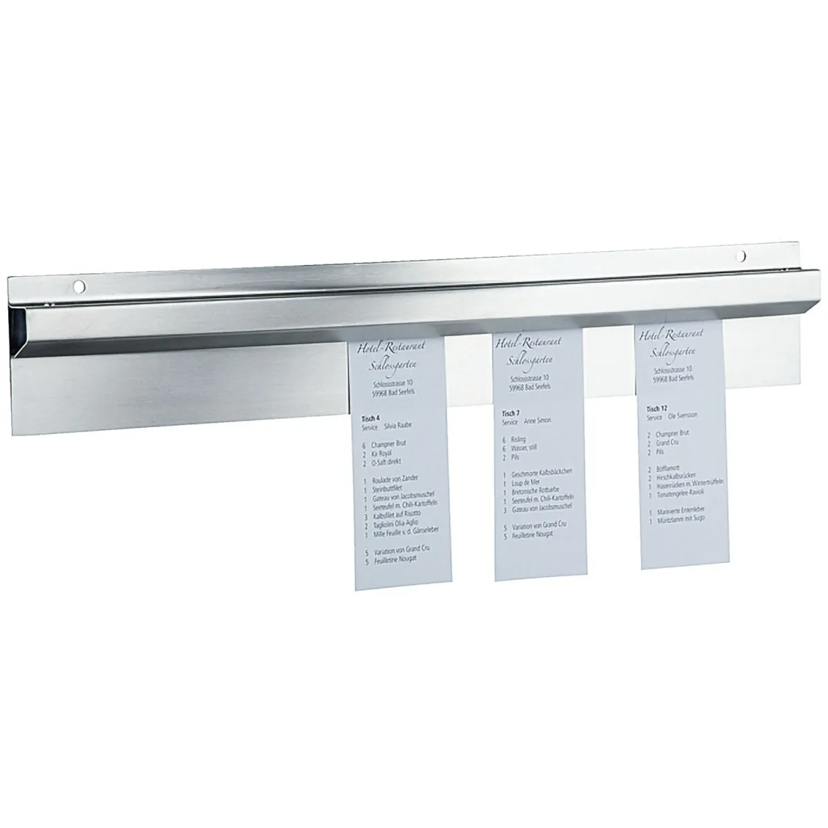 PULSIVA Portacomande per ristorante Common; 60x8 cm (LxH); argento - immagine 1