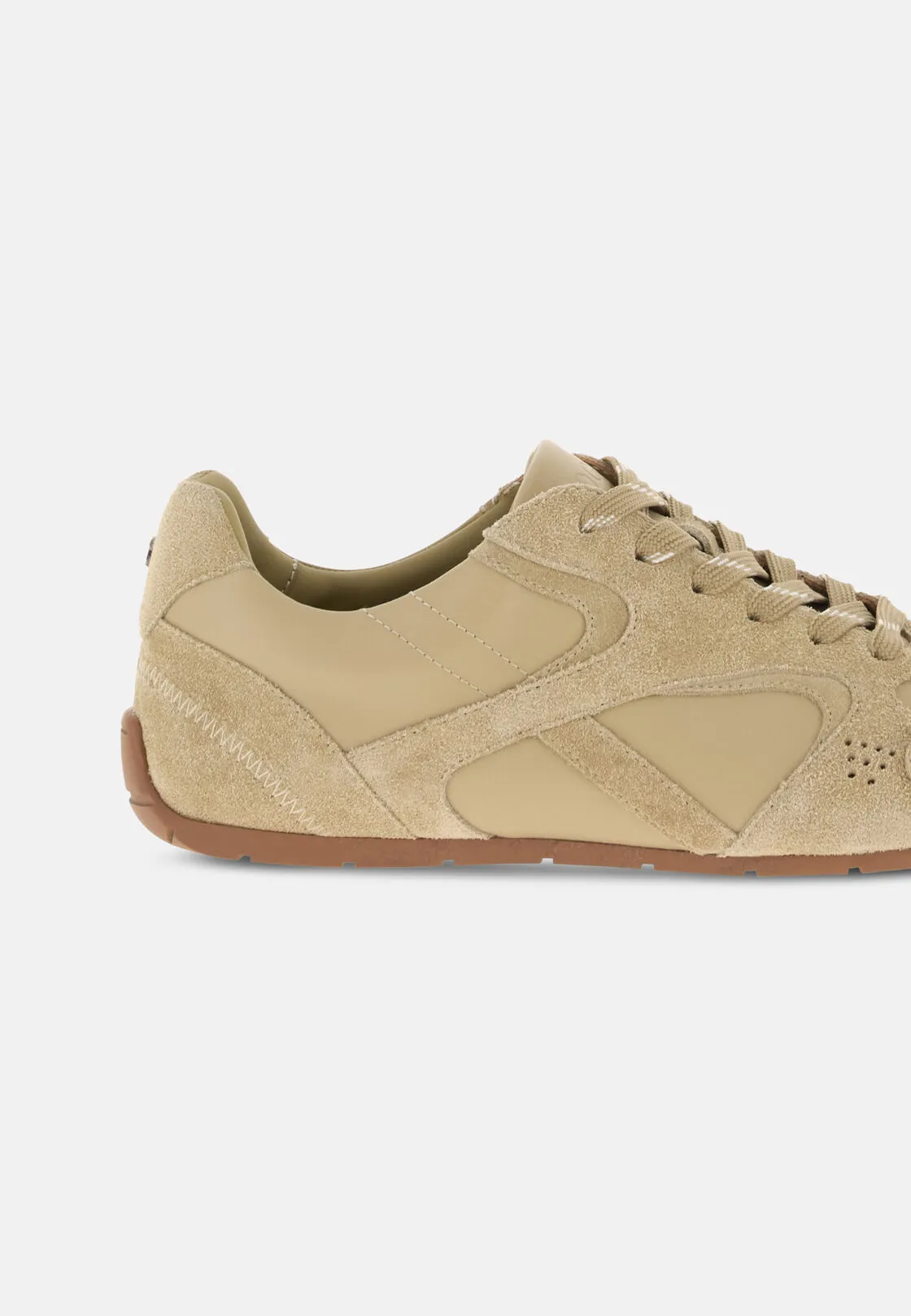 Boggi, Sneakers Running Pelle Scamosciata E Nappa, Donna, Beige, Taglia: 38-4 - immagine 3