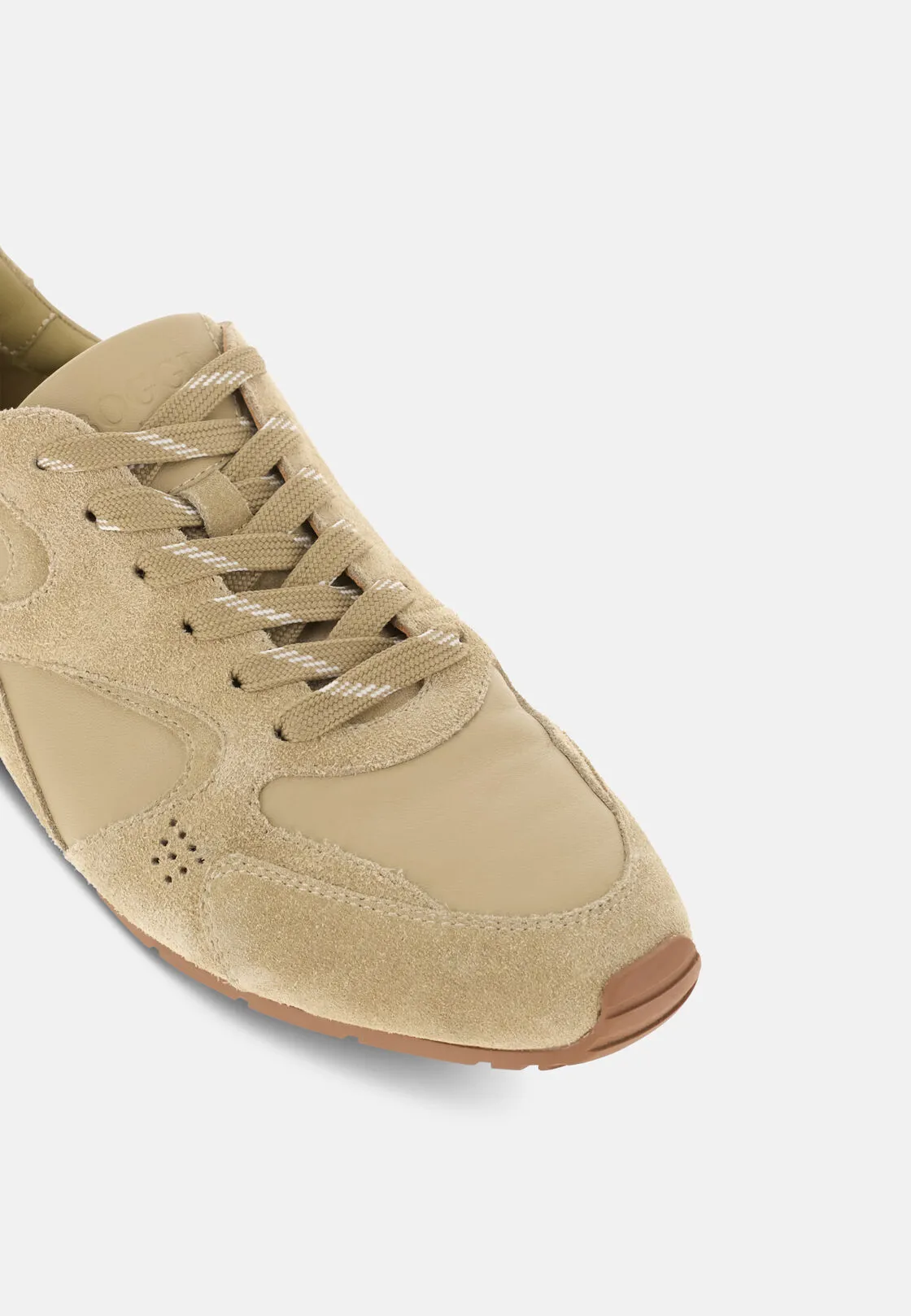 Boggi, Sneakers Running Pelle Scamosciata E Nappa, Donna, Beige, Taglia: 38-4 - immagine 4