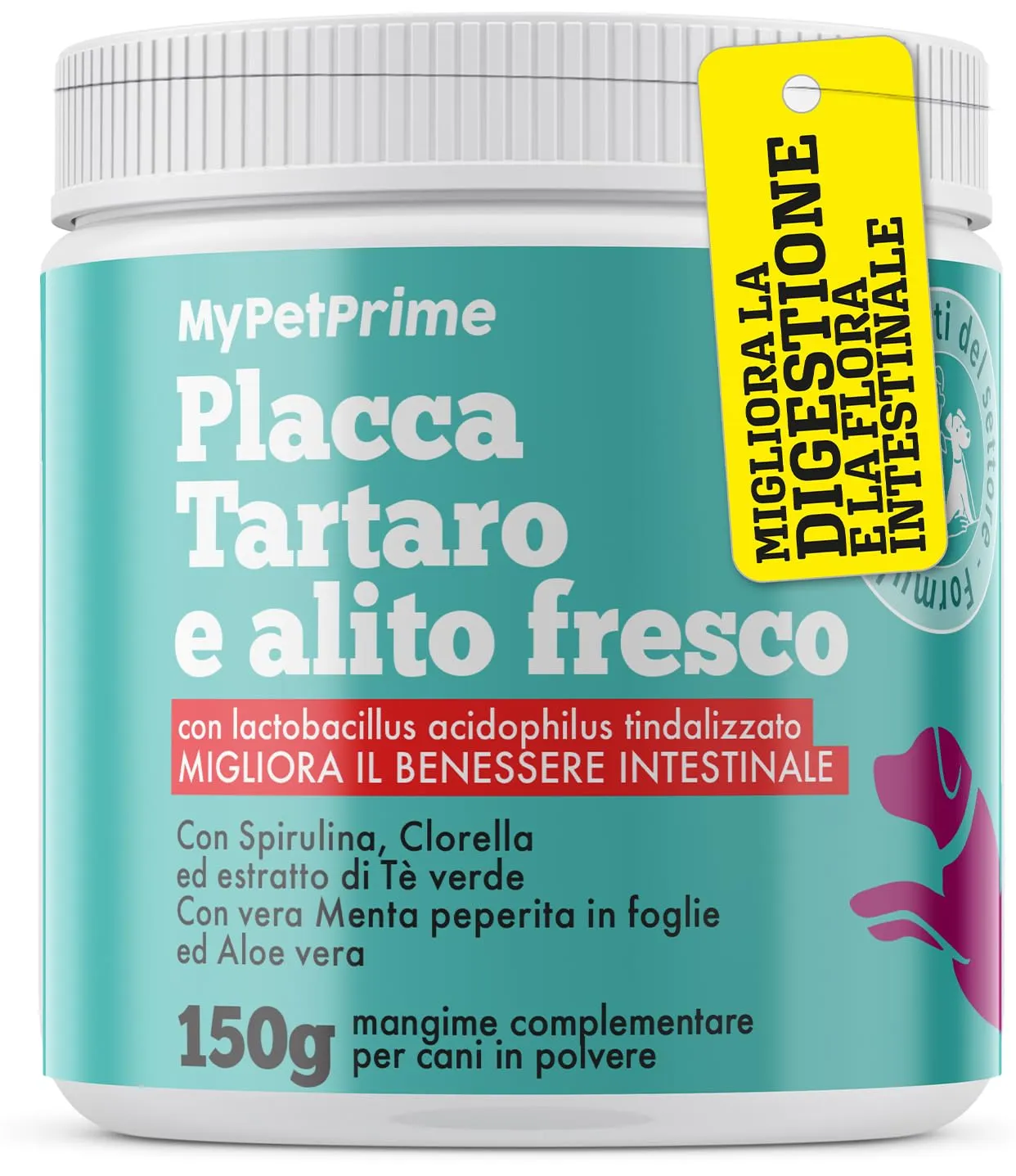 Placca Tartaro e Alito Fresco Cane | Pulizia Denti Cane | Polvere da 150g - immagine 1