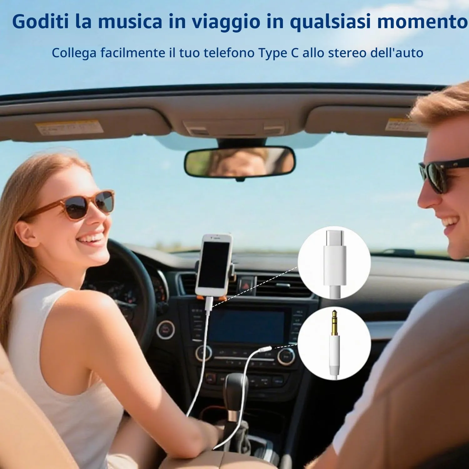 Bamkey Cavo Aux USB C, Adattatore USB C a Jack 3,5mm Cavo Audio Tipo C Flessibile per iPhone 17 16 15 Pro Max, Samsung S26 S25 S24 Ultra, Pixel, iPad, Stereo Auto, Cavo Aux [1.2M, Bianco] - immagine 7