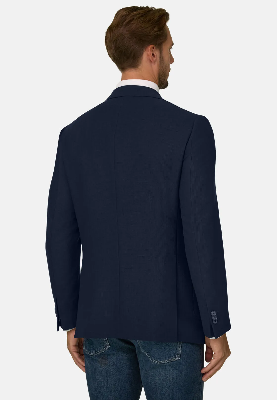 Boggi, Giacca In Pura Lana Crepe, Uomo, Navy, Taglia: 56 - immagine 4