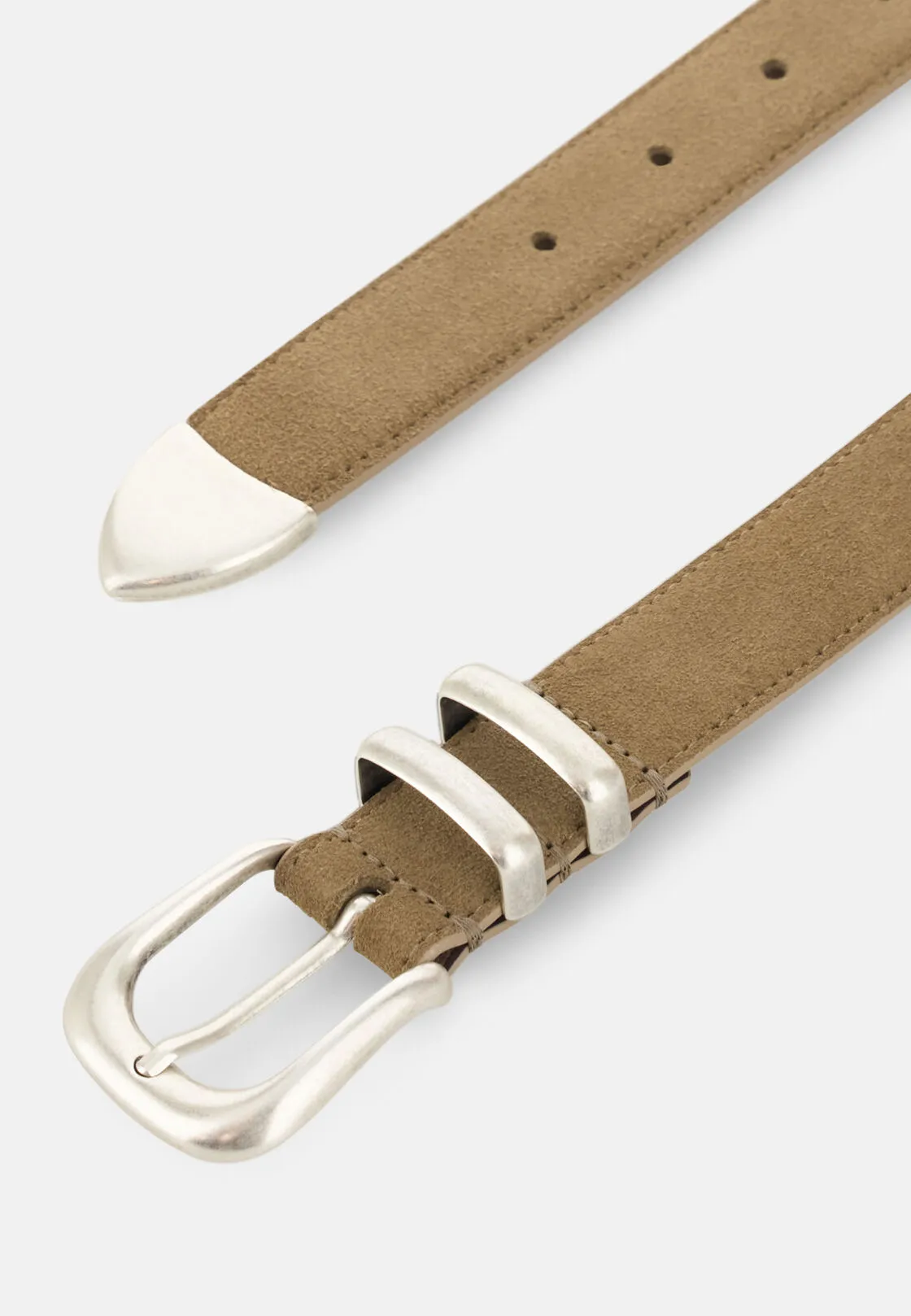 Boggi, Cintura Donna In Pelle Scamosciata, Donna, Taupe, Taglia: 90 - immagine 2