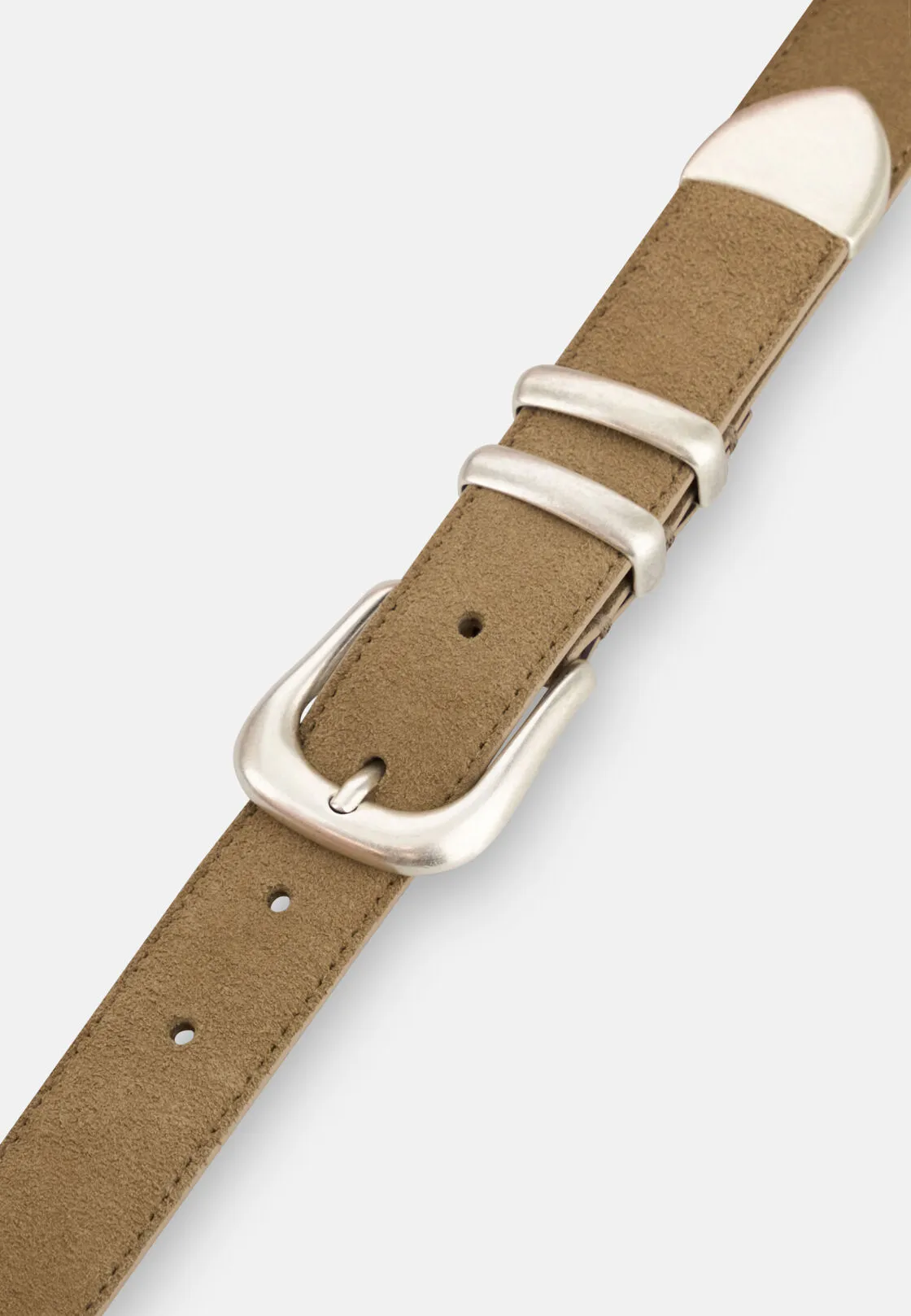 Boggi, Cintura Donna In Pelle Scamosciata, Donna, Taupe, Taglia: 80 - immagine 3