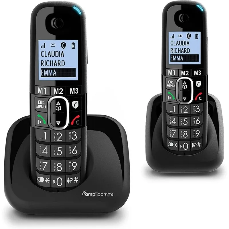 Telefoni cordless Amplicomms Bigtel 1502 Duo DECT per anziani - immagine 1